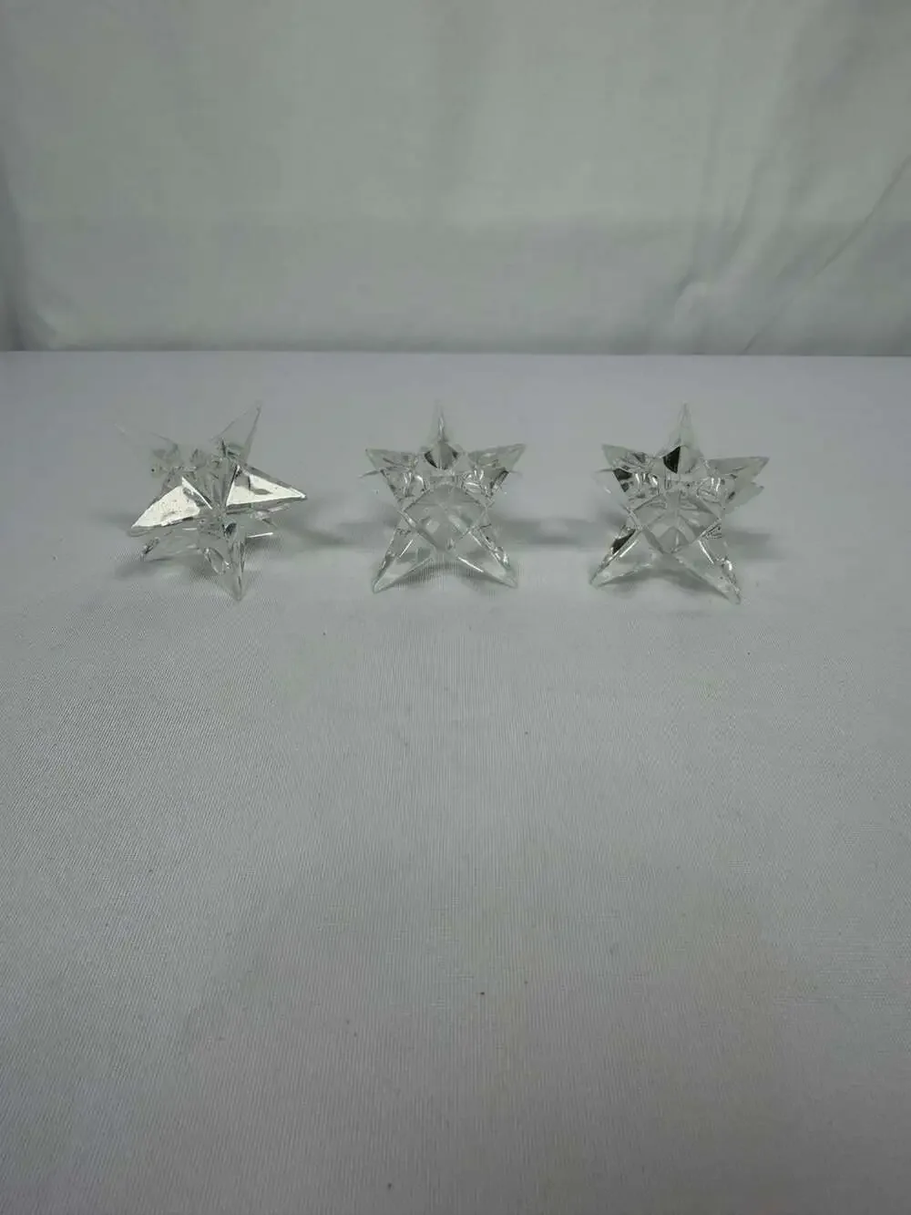 Rosenthal Studio-Line Crystal Star Candle Holder Set of 3